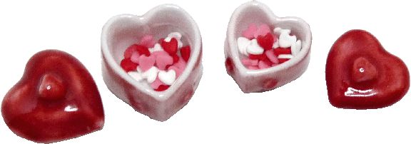 Heart Candies in a Ceramic Heart Jars bdk745
