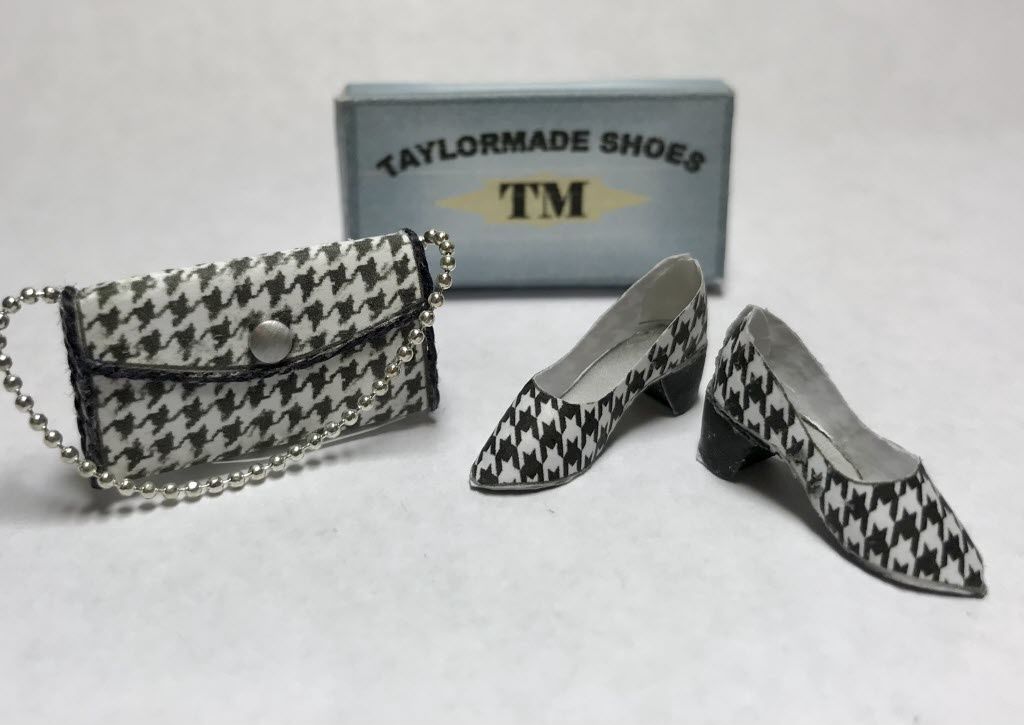 Houndstooth and Green Print Shoes Kit TM104