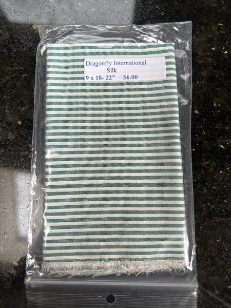 Green and White Stripe df036