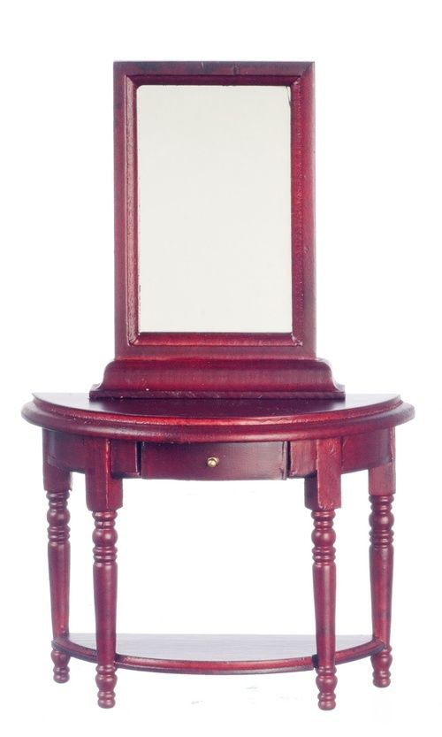 AZT3575 Hall Table with Mirror Mahogany