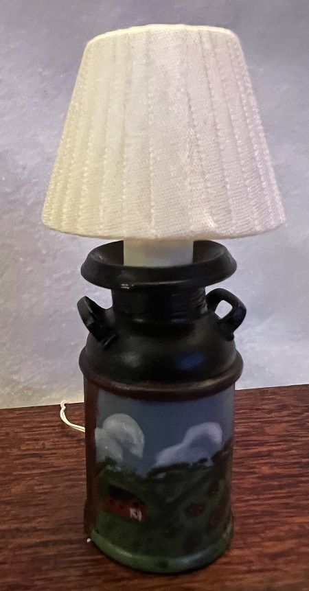 Hand Painted Milk Can Lamp ala230