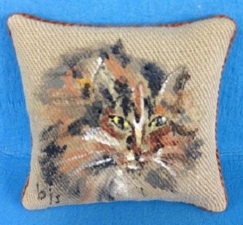 Handpainted Cat Pillow No. 28 bsis28