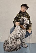 Handpainted Kneeling Huntsman And His Dog mc1472x