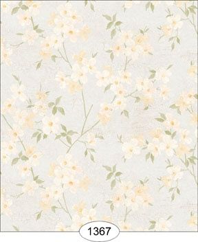 Japanese Dogwood Floral - White on Aqua WAL1367