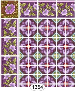 Jewel Tile - Purple WAL1354
