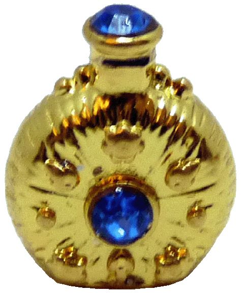 Jeweled Gold Perfume Bottle j045