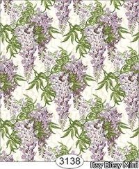 Jolie Purple Wisteria Floral Dollhouse Wallpaper wal3138