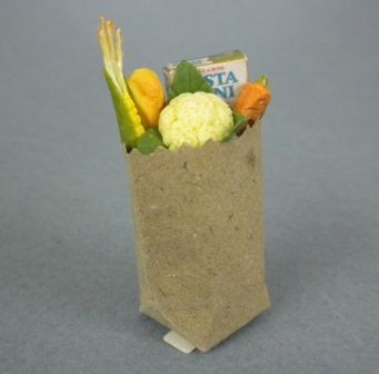 Grocery Sack with Cauliflower A1839
