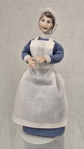 Hand Painted Porcelain Grey Haired Maid/Servant 3RRA403B