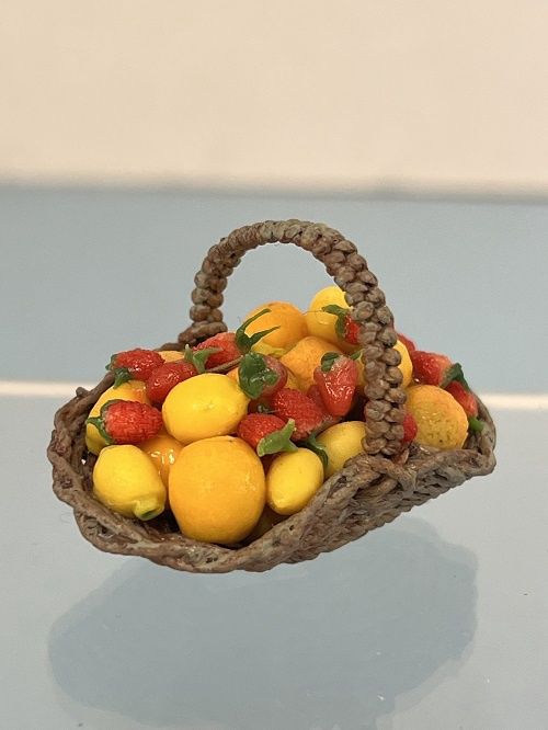 Handmade Basket Filled with Strawberries, Lemons, and Oranges Mc031362