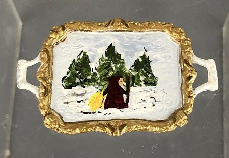 Handpainted Old St Nick Serving Tray mc02112