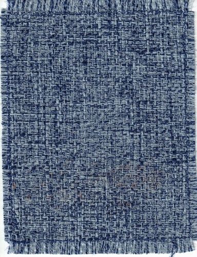 Handwoven rug in blue 11124z