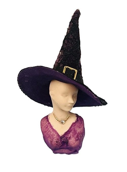 Hat Display on Porcelain Figure with Diamond Necklace mc1407xx