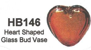 Heart Shaped Glass Bud Vase HB146