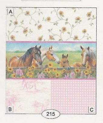 Horses and Daises 215 wal215