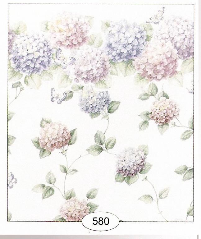 Hydrangea &amp; Butterflies 580 wal580