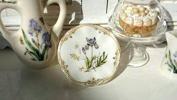 Iris Flower Dollhouse Plate ttmt101
