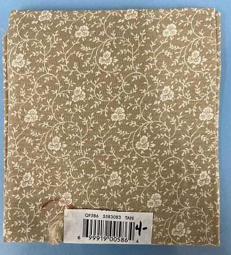 Khaki with Floral Design Fat Quarter fabric111