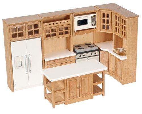 Kitchen Set of 8 Oak T4725