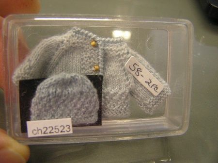 Hand Knitted Blue Sweater and Hat Set ch22523