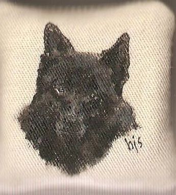 Handpainted Dog Pillow 02 bsis02