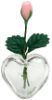 Heart Shaped Bud Vase with Pink Rose R510