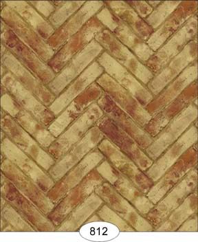 Herringbone Brick - Red WAL812