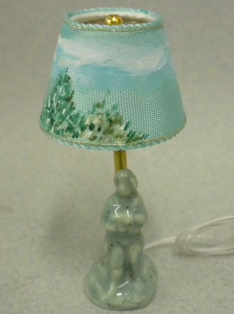 Jade Green Man Figurine Lamp Renee