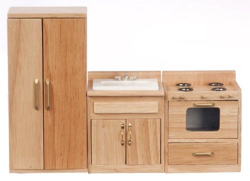 Kitchen Appliance Set of 3/Oak T4261