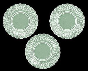Lace-Edged Plates, 3Pc, Jadeite CB153J