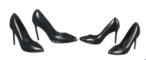 Ladies Black Shoes/1 Pair G7346