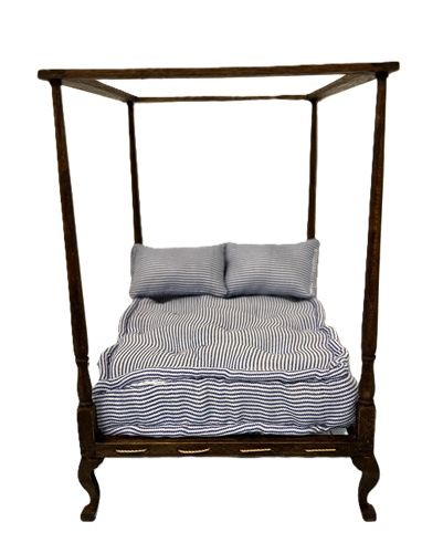 Handcrafted wood four poster with canopy bed mc1960x