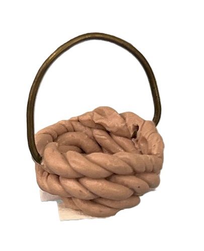 Handmade Dusty Pink Basket with Wire Handle mc326x
