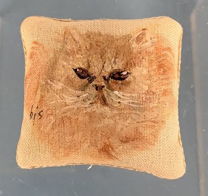 Handpainted Cat Pillow No. 7 bsis7