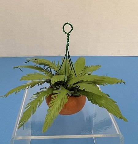 Hanging Fern in Red Clay Pot mcbj305