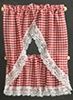 Kitchen Curtain: Gingham Red BB50606