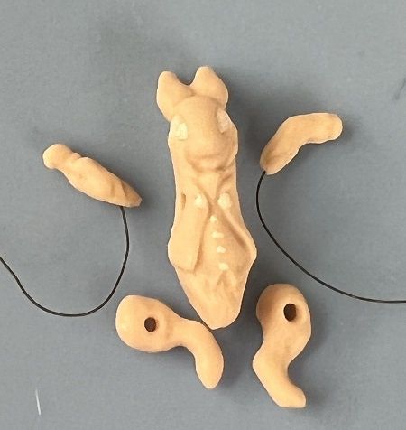 Jointed Porcelain Rabbit Kit with Glazed Eyes and Buttons mc04850