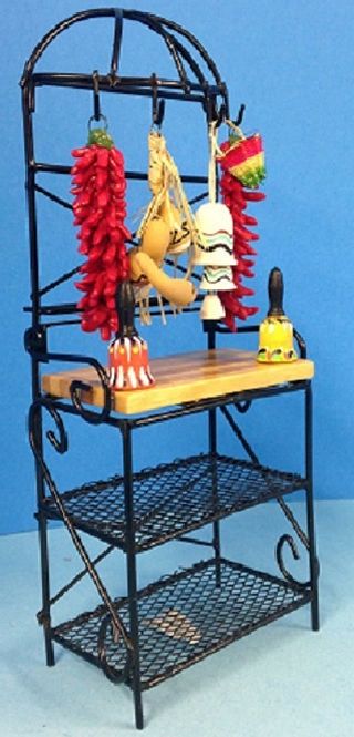 Kitchen Southwest Butcher Block Pots and Pan Rack gg10124