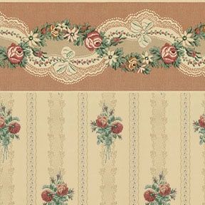 Lace and Roses Terracotta Orange - Floral WAL0524B