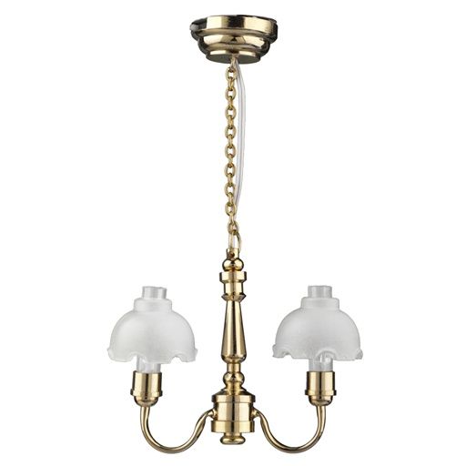 LED 2-Arm Frost Fluted Chand (2319) 2319