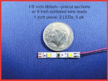 LED Warm White Ribbon 1" (6 pack) CR2S610-1