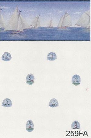 Lighthouses and Sailboats 259FA wal259fa
