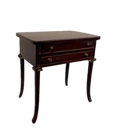 Little Mahogany Table with Two Drawers mc030696a