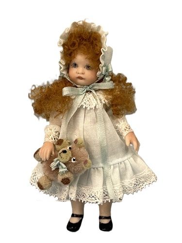 Little Lucy with her Teddy Bear ps003