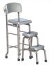 Kitchen Stool with Step, Silver AZT5953