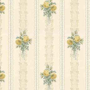 Lace and Roses Khaki Yellow - Floral NO BORDER WAL0526B_NB