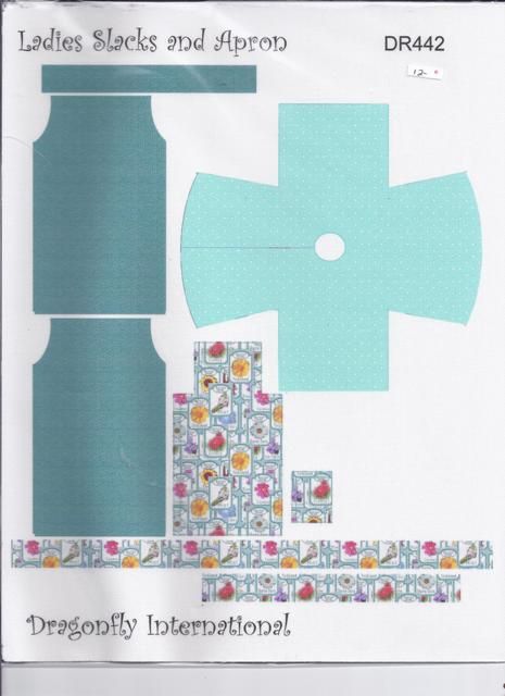 Ladies Slacks and Apron (Seed Packets Design) DR442