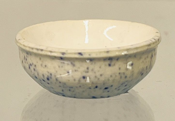 Large Blue Speckled Glazed Bowl so1861