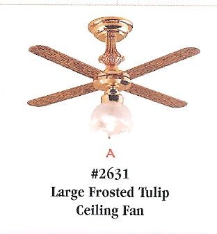 Large Frosted Tulip Ceiling Fan HW2631