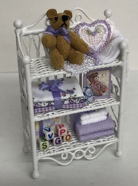 Lavender Baby Accessories and Shelf 302-6c